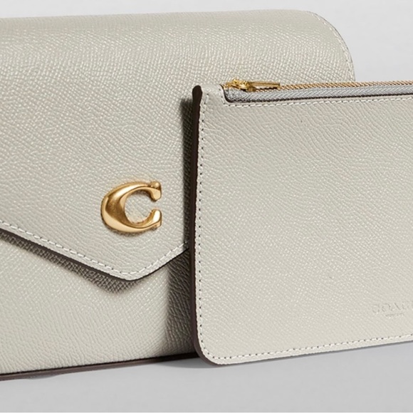 RARE Coach Wyn Crossgrain Leather Crossbody Bag, gray, gold hardware. - Picture 8 of 10